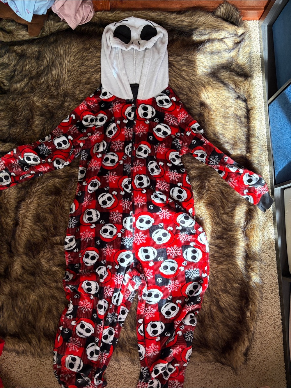 Nightmare Before Christmas Fleece Sleepwear Loungewear Costume Adult Large